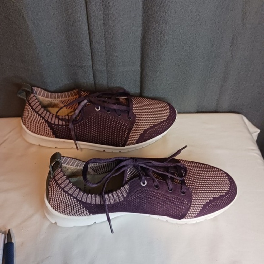 Clarks‎ Cloudsteppers Purple Knit Lace Up Sneakers Comfort Tennis  Shoes 9M - Picture 5 of 9
